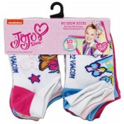 Wholesale - 10pk JOJO SIWA SHINE BRIGHT NS SOCKS SIZE 4-6, UPC: 193159188825